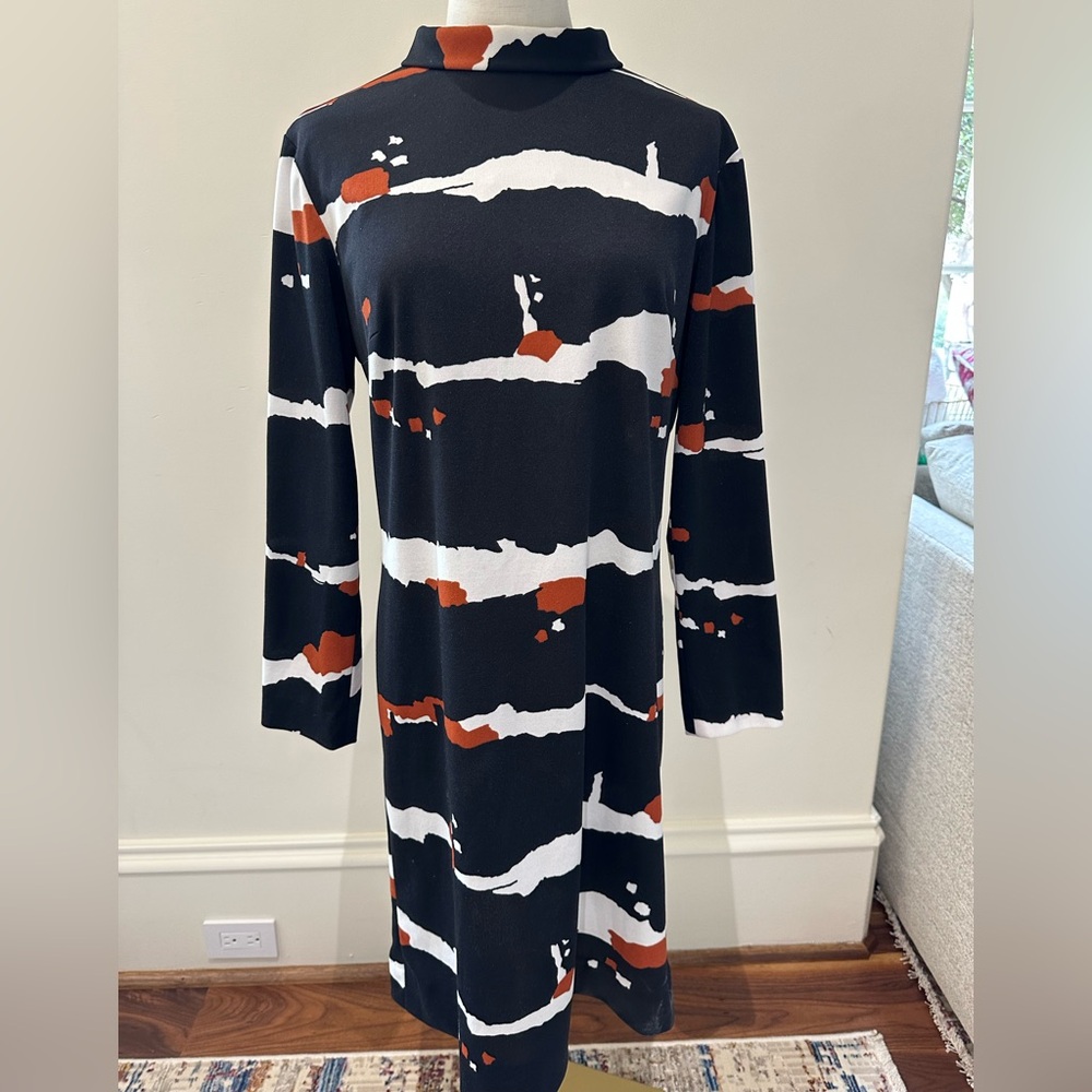 Vintage High-neck long sleeved dress